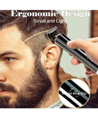 Men Hair Clipper Electric Pro Outliner Grooming Rechargeable Cordless Close Cutting T-Blade Trimmer for Men Gapped Detail Beard(Black) - Buy Online on GoSupps.com