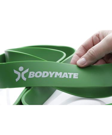 Bodymate Fitness Band 208 cm | Natural Latex Resistance Band for Strength Endurance & Flexibility | Strong Green (23-54kg) - Ideal for Beginners & Pros - Buy Online on GoSupps.com