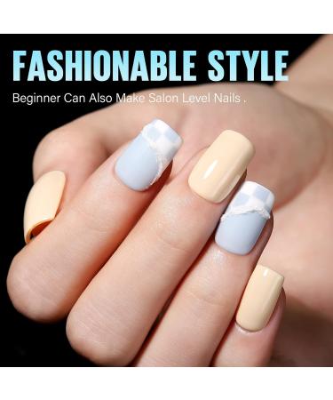 TOMICCA Short Square Nail Tips Clear Nail Tips Natural False Nails Square French Acrylic Nails Artificial Nails Tips for Girls Women (240 Pcs 15 Sizes) 2.Short Square - Buy Online on GoSupps.com