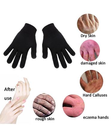 EXPER Men's Large Moisturizing Gel Gloves - Hydrating Dry Hands Treatment for Overnight Healing - Black - Buy Online on GoSupps.com