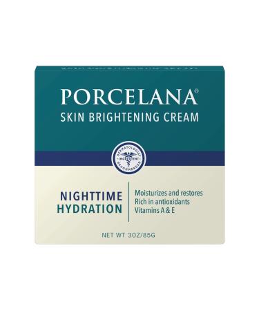Porcelana Nighttime Cream - Fades Dark Spots  Acne Scarring  Melasma & Other Discoloration - Evens Facial Tone - Extreme Moisturizer with Vitamins & Antioxidants (3 oz  Pack of 1)
