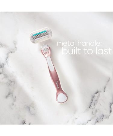 Gillette Venus Deluxe Smooth Sensitive Women's Razor + 7 Blade Refills | Rose Gold Handle with Aloe Vera Lubrastrip - Buy Online on GoSupps.com