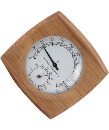 Handmade Cedar Wood Sauna Room Hygrometer | 2-in-1 Thermo Hygrometer with Clear Scale for Accurate Temperature & Humidity Measurement - Buy Online on GoSupps.com