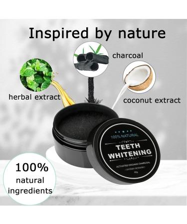 Natural Coconut Activated Charcoal Teeth Whitening Powder - 2 Pack Tooth White Powder for Bright Smiles - Free Toothpaste Included - Buy Online on GoSupps.com