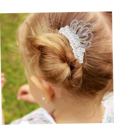 Hair Accessories Girl Hair Tie Pearl Crown Hair Tie Pearl Beaded Hair Scrunchies Hair Ties for Girls Pearl Hair Tie with Crown Ponytail Holder Rubber Band Plastic Pearl Beads Child - Buy Online on GoSupps.com