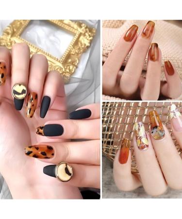 Vishine Amber Jelly Crystal Gel Nail Polish Collection Translucent Tortoise Shell Nails Red Coral Burnt Orange Grey Amber Brown 6 Colors Soak Off UV LED Nail Art Kit 8ml - Buy Online on GoSupps.com