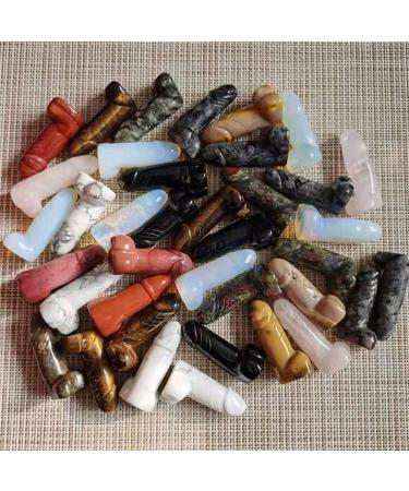 Hand-Carved Men's Natural Quartz Stones - Unique Plum Gift 2 Inch Size - Buy Online on GoSupps.com