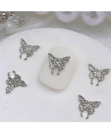 10Pcs 3D Butterfly Nail For Nails Alloy Butterfly Nail Decoration Alloy Nail Butterfly Nail Manicure Accessories Manicure Accessories Red