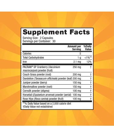 Nature's Secret Urinary Flush & Support - 60 Capsules (Pack of 2) | International Shipping Available - Buy Online on GoSupps.com