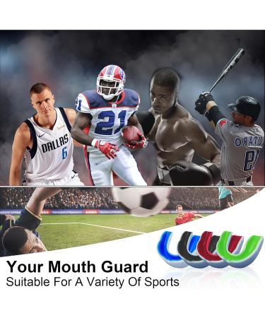 Zeukets Sport Mouthguard - 4 Piece Sports Tooth Protection with Portable Hygiene Box for Boxing Rugby Martial Arts & More - Adult & Kids - Buy Online on GoSupps.com