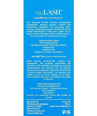 neuLASH Lash Enhancing Serum 0.11 Fl Oz - Enhance Your Lashes with Skin Research Laboratories - Pack of 1 - Buy Online on GoSupps.com