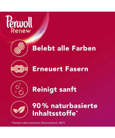 Perwoll Renew Caps Color & Fiber Care - All-in-1 Detergent for 19 Washloads - Gentle Cleaning & Refreshment - Buy Online on GoSupps.com