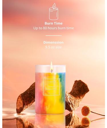 Rose Candle | Hand-Poured Soy Wax Aromatherapy | 60-Hour Burn Time | Vibrant Romance | Gift for Women | 8oz Rose & Amber Musk - Buy Online on GoSupps.com