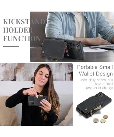 Buy Soonic Leather Cover for Samsung Galaxy A34 5G - Magnetic Wallet Case Zipper Folding Design Card & Cash Compartment Coin Pocket - Black - Buy Online on GoSupps.com