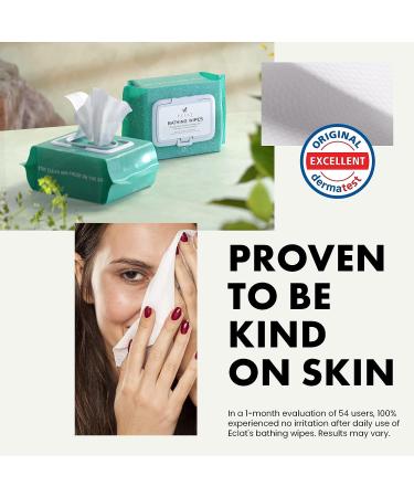 Rinse-Free Bamboo Bathing Wipes | 28 pcs | Large Wash Cloths for Fresh Skin | Hydrating with Aloe Vera & Vitamin E | Vegan & Biodegradable - Buy Online on GoSupps.com