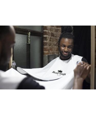 Beard Apron Hair Clippings Catcher for Shaving & Trimming - White - Buy Online on GoSupps.com