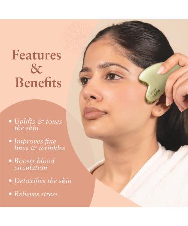 Kansa Gua Sha Face Massage Tool | Reduce Fine Lines Achieve Glowing Skin & Relieve Stress - 144g - Buy Online on GoSupps.com