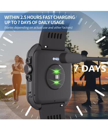 Yukigefe Smartwatch with Telephone Function | 1.8 Touchscreen | Unisex Alexa IP68 Waterproof Fitness Tracker & Health Monitor | 100+ Sports Modes | Black - Buy Online on GoSupps.com