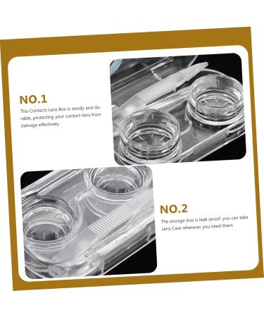Partykindom 4er Box Contact Lens Container & Makeup Kit | Cleaning Set & Glasses Case for Lenses - Buy Online on GoSupps.com