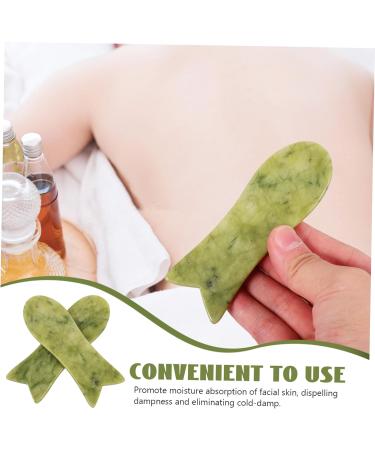 Minkissy 2-Piece Facial Gua Sha Massage Set | Natural Jade Skincare Tools for Facial & Body Muscle Recovery - Buy Online on GoSupps.com