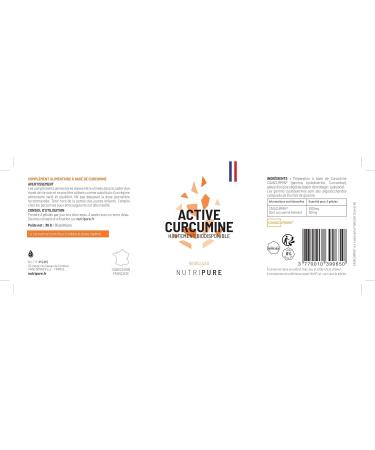 Nutripure | Active Curcumin 100% pure Cavacurmin | Vegan | Antioxidant & natural anti-inflammatory | Water-soluble: 39X bioavailability without harmful additives | 90 capsules | 1 Month | Made in - Buy Online on GoSupps.com