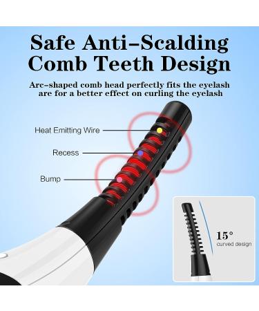 Sybedu Heated Eyelash Curler | 4 Temp Settings | USB Rechargeable | LED Display | Quick & Natural Curling | Long Lasting | Perfect Gift - Buy Online on GoSupps.com