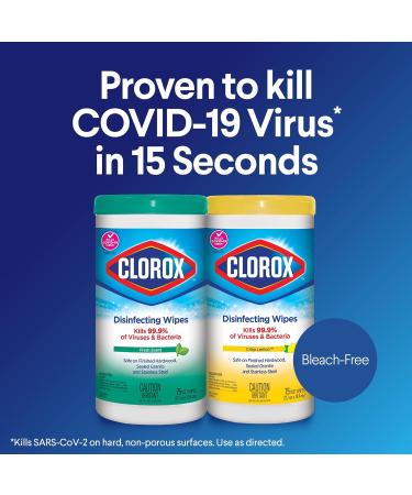 Clorox Disinfecting Wipes Multi-Pack of 3 Canisters 2 Crisp Lemon and 1 Fresh Scent - Buy Online on GoSupps.com