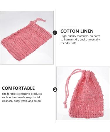 Beaupretty 5Pcs Exfoliating Soap Pouches - Cotton Linen Shower & Spa Accessories (Mixed Colors) | International Shipping Available - Buy Online on GoSupps.com