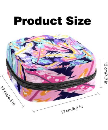 Boho Spring Pattern Storage Bags for Women's Bandages | Large Menstrual Cup Pocket & Zip | Multi-Colored Bags for Period Inserts Panty Liners & Tampons - Buy Online on GoSupps.com