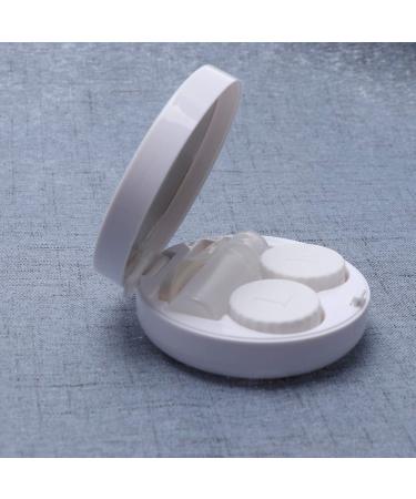 Milist Contact Lenses Travel Kit | Case Box with Tweezers & Lenses Holder | Compact Container for Women | Stylish White Lens Flask & Mirrors - Buy Online on GoSupps.com