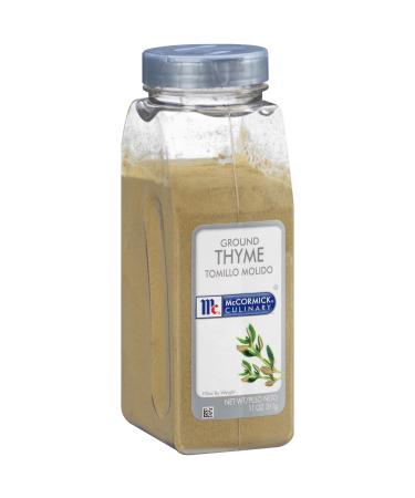 McCormick Culinary Ground Thyme, 11 oz - One 11 Ounce Container of Ground Thyme Seasoning, Best with Chowders and Soups, Meat, Seafood, Mashed Potatoes and More