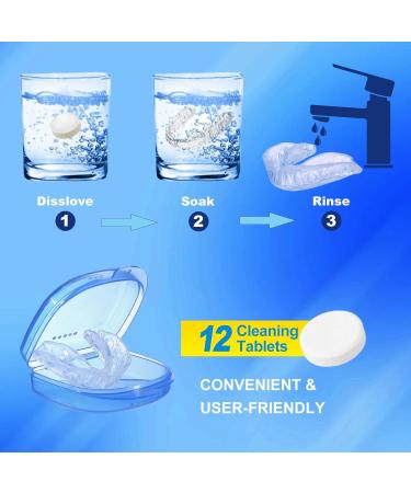 Mouth Guard for Teeth Grinding at Night - Comfortable Night Guards with 12 Cleaning Tablets - Buy Online on GoSupps.com