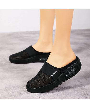QSXWDCEF Diabetic Women's Sandals for Swollen Feet - Orthopedic Wide Shoes for Elderly with Edema and Arthritis (Black, 40 EU) - Buy Online on GoSupps.com