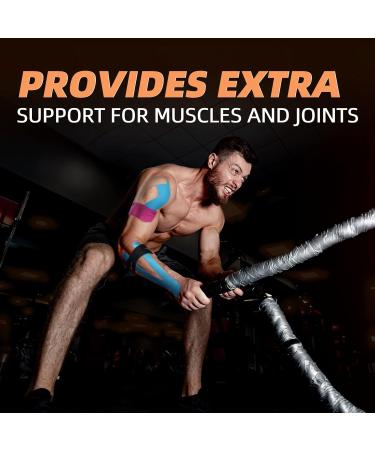 OK TAPE Basic Kinesiology Tape (3 Pack) - Cotton Athletic Tape for Muscle Support - Waterproof & Latex Free - Pain Relief & Joint Support - 3 Rolls Beige - Buy Online on GoSupps.com