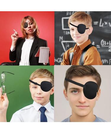 2 Pcs Eye Patch Medical Eye Patch Pirate Eye Patch Adjustable Eyepatch for Amblyopia or Strabismus for Left or Right Eyes Regular Use or Pirate Costume(Black) - Buy Online on GoSupps.com