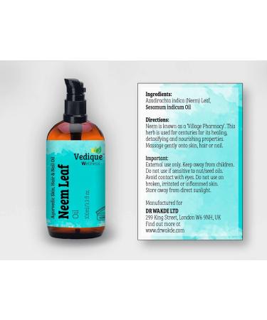 VEDIQUE Neem Leaf Oil 500ml | Ayurvedic Skin Oil for Healing & Detox | All-Natural Multi-Purpose Remedy - Buy Online on GoSupps.com