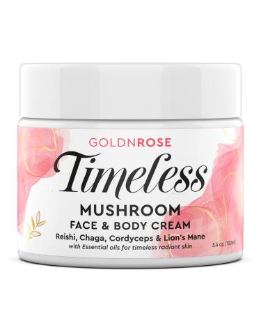 Zenrenu Anti Aging Moisturzer Face & Body Cream for Women - Reishi Chaga Cordyceps Lion s Mane Botanical Extracts & 8 Essential Oils for Silky Timeless Radiant Skin Tighening & Repair 3.4 oz