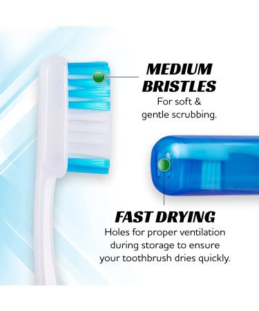 Travel Toothbrushes Mini Toothbrush with Toothbrush Cover Camping Toothbrush Travel Size Toothbrush with Toothbrush Case Portable Toothbrush Adults Travel Toothbrush Kit (Adult 6) 6 Count (Pack of 1) 6.0 - Buy Online on GoSupps.com