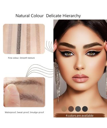 Shop Housn Waterproof Eyebrow Pencil - Fork Tip Quick-Dry Durable & Wipe-Resistant - Light Black (04# Schwarz) for Natural Makeup - Buy Online on GoSupps.com