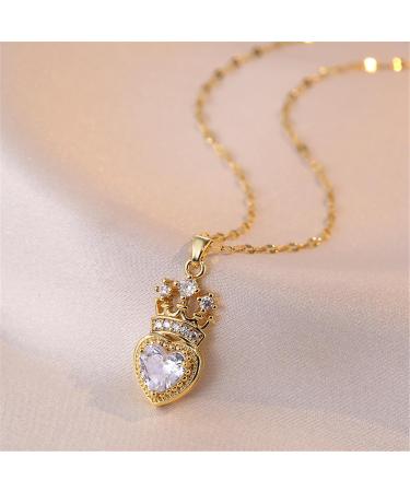 Oralgo Elegant Rhinestone Heart Choker Necklace for Women & Girls - Handmade Adjustable Blue Statement Jewelry - Buy Online on GoSupps.com