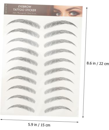 Beavorty Makeup Stickers 12pcs Eyebrow Stickers Waterproof Stickers 3d Brow Stickers Eyebrow Tattoos Stickers Black Eyebrow Cejas - Buy Online on GoSupps.com