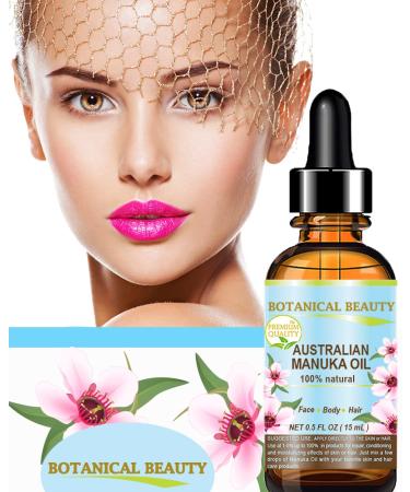 Buy 100% Pure Manuka Oil - Cold Pressed Virgin Carrier Oil for Skin Hair & Nails - 0.5 Fl. oz by Botanical Beauty - Buy Online on GoSupps.com