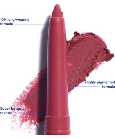  3ina 3INA Makeup The Automatic Lip Pencil 254 Dark Pink Nude Long Lasting Retractable Lip Pencil Waterproof Lip Liner with Sharpener Vegan Cruelty Free - Buy Online on GoSupps.com