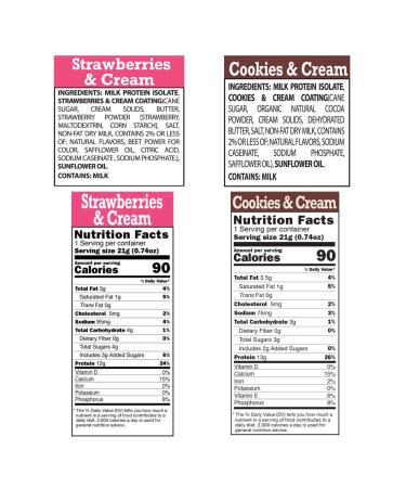 Shrewd Food Protein Puffs - Low Carb, High Protein Snack (8 Pack) - Strawberries & Cream & Cookies & Cream - Gluten Free, Peanut Free - Buy Online on GoSupps.com