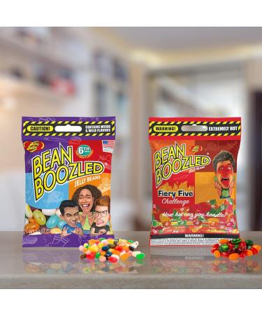 Jelly Belly Fiery Five & Bean Boozled Jelly Beans Pack 54g - Holidays & Christmas Candy - Vegan Candy Dairy Free Snacks Gluten Free Peanut-Free Candy Treat for Kids & Families Sweet Snack Alternative Kosher Candy - Buy Online on GoSupps.com