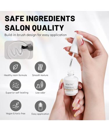 Aokitec Builder Nail Gel 15ml Clear Gel Builder for Nails 7-in-1 Nail Extension Gel in Bottle Hard Gel for Nail Strengthen & Repair Adheasive Rhinestones Nail Art Design for Nail Salon Home DIY Gift - Buy Online on GoSupps.com
