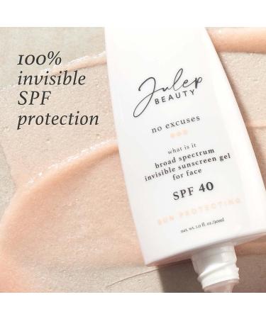 Julep No Excuses SPF 40 Clear Facial Sunscreen | Broad-Spectrum Glow Moisturizer | Non-Greasy Formula for Sensitive Skin | 1 Fl Oz - Buy Online on GoSupps.com