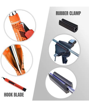 SAPLIZE Golf Grip Kit with 15 Grip Tape Strips, Solvent, Hook Blade & Vise Clamp - Regrip Golf Clubs Easily! - Buy Online on GoSupps.com