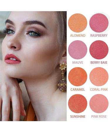 UCANBE 8 Colors Face Blush Palette - Matte & Shimmer Blendable Long-Lasting Blush Powder - Buy Online on GoSupps.com