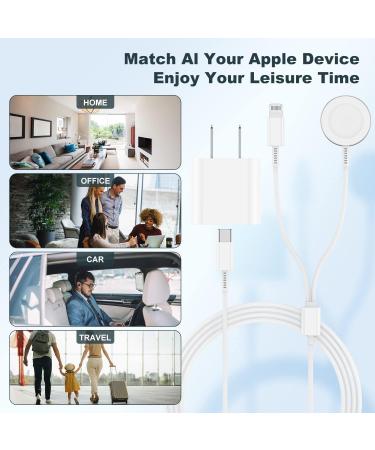2023 New Apple Watch Charger USB C with PD Fast Wall Charger Apple MFi Certified Smart iWatch Magnetic Cable for Watch Series8 7 6 5 4 3 2 1 SE1 SE2 Type C 2-in-1 Fast Charging for iPhone&Watch(6ft) White Charger+Cable - Buy Online on GoSupps.com